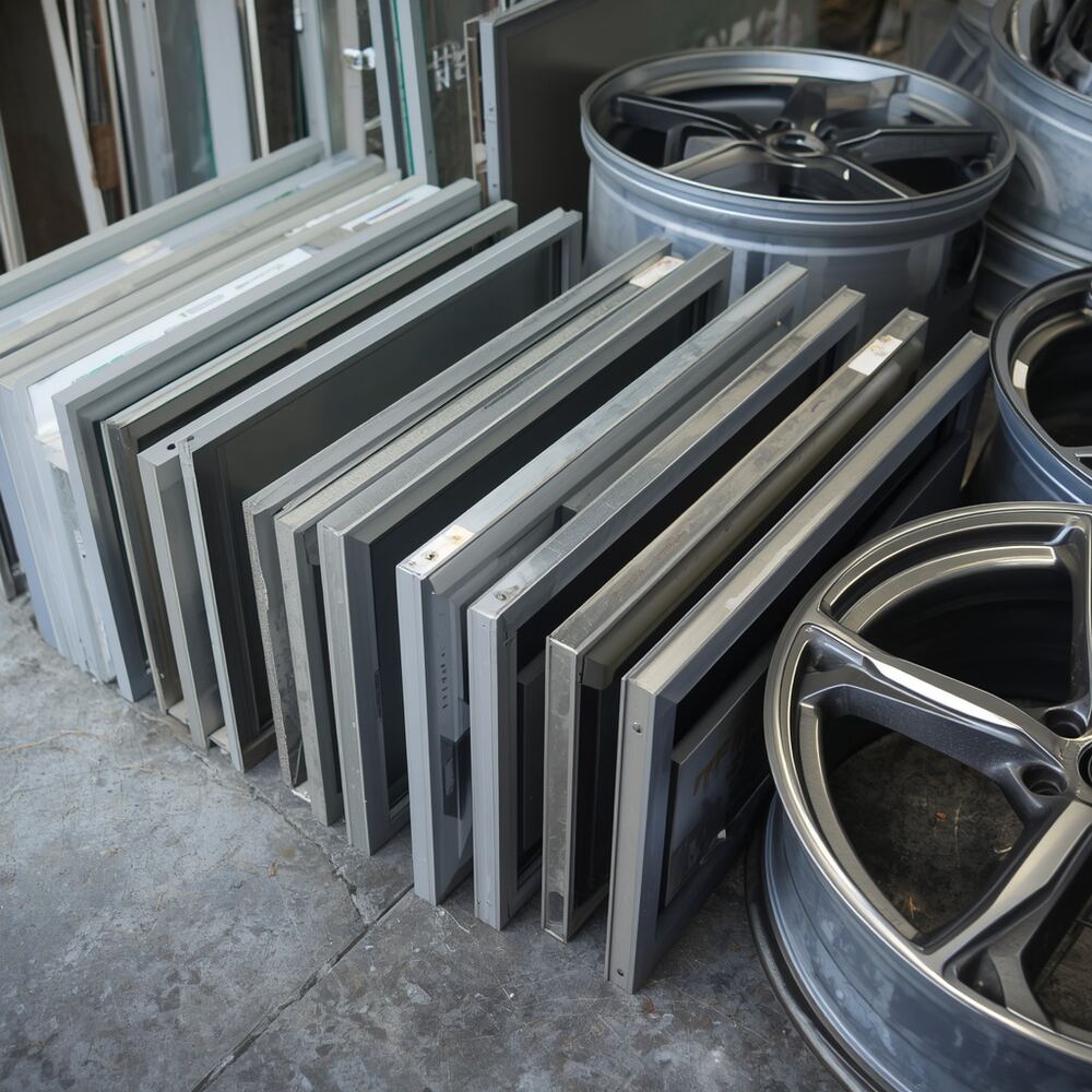 Aluminiumschrott: Fensterrahmen, Felgen und Profile